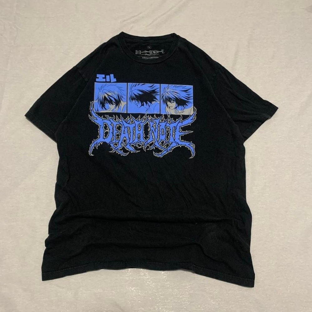 Ripple Junction Death Note L Graphic T-Shirt Mens Large Black Anime Tee